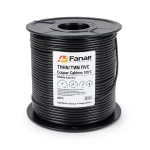 THHN/THWN Copper Cable PVC Insulation 105°C Diameter 4.4 mm 600 Volt 2500 Feet Black | Al Fanar