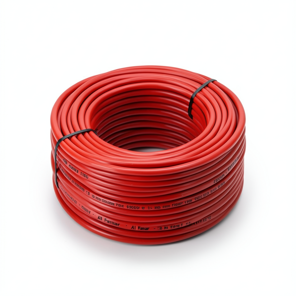 كابل نحاسي THHN/THWN معزول PVC قطر 3.8 مم 600 فولت 2500 قدم أحمر | شركة الفنار