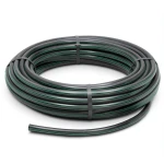 لفة أنابيب بلاستيك HDPE ضغط 10 بار PE63 قطر خارجي 140 مم SDR 11 أسود مع خطوط خضراء
