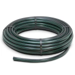 لفة أنابيب بلاستيك HDPE ضغط 10 بار PE 63 قطر خارجي 160 مم SDR 11 أسود مع خطوط خضراء