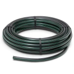 لفة أنابيب بلاستيك HDPE ضغط 15.9 بار PE 63 قطر خارجي 32 مم SDR 7.4 أسود مع خط أخضر