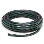 لفة أنابيب بلاستيك HDPE ضغط 15.9 بار PE 63 قطر خارجي 75 مم SDR 7.4 أسود مع خط أخضر