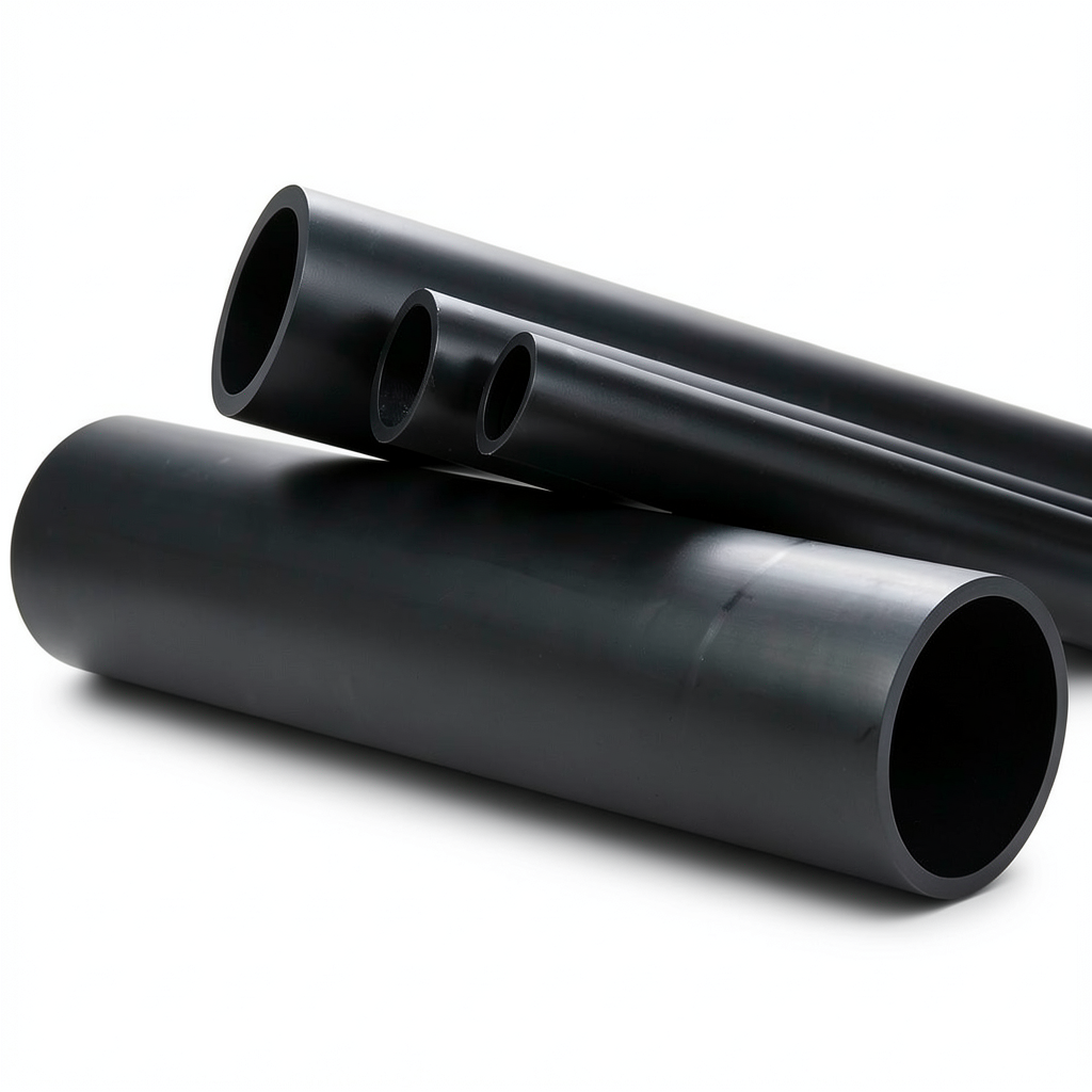 HDPE Pipe Pressure 4 Bar PE 100 Size 500 mm Thickness 12.3 mm Black