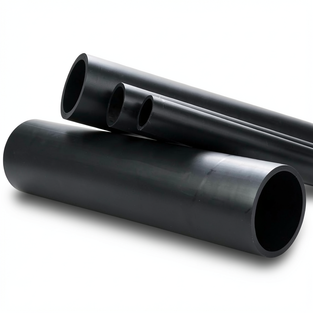 انابيب بلاستيك HDPE ضغط 10 بار PE 80، قطر خارجي 400 مم، سمك 29.4 مم، لون اسود