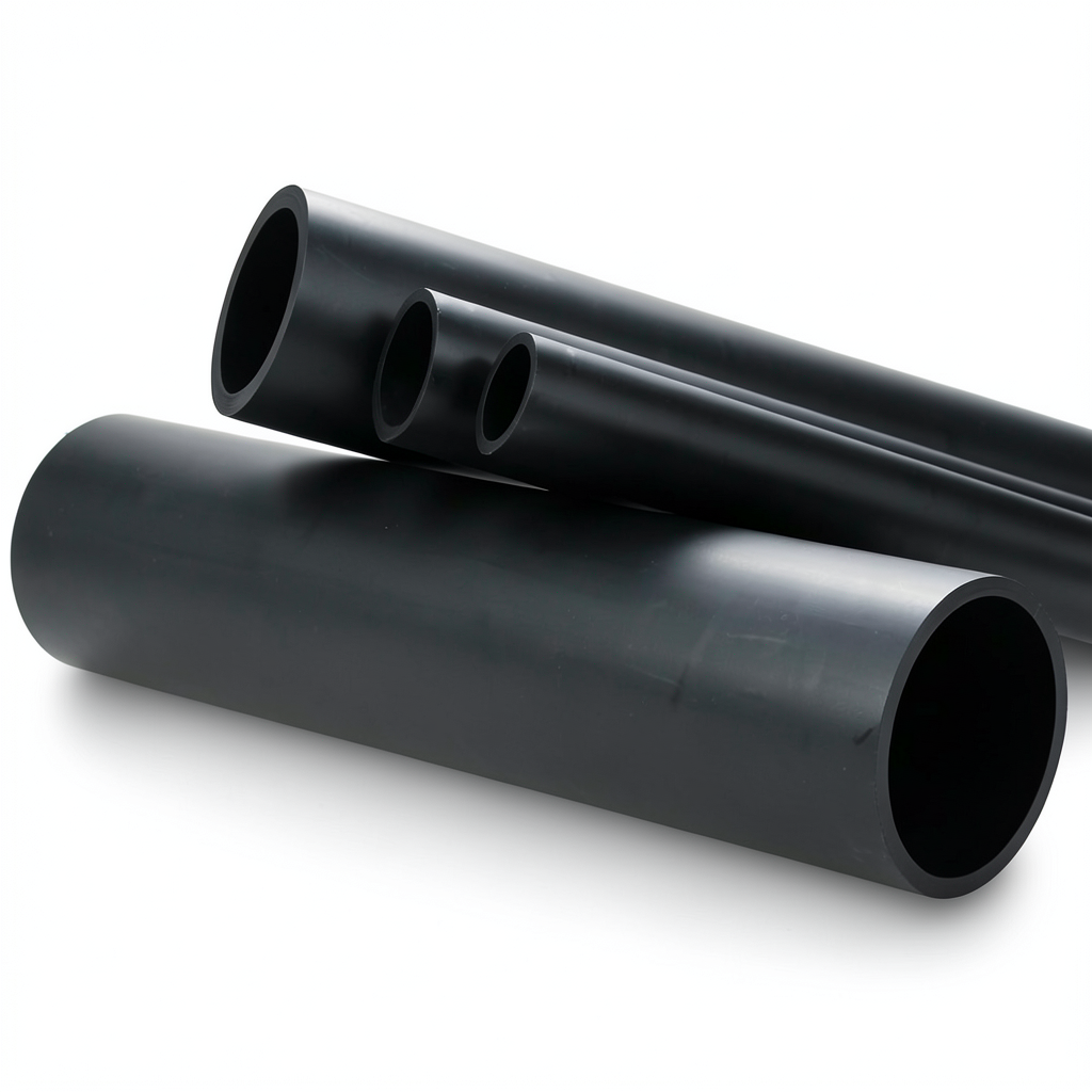 HDPE Pipe Pressure 4 Bar PE 100 Size OD 800 mm Thickness 19.6 mm Black