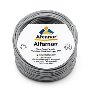 Alfanar 10mm² Single Core Flexible Copper Wire 0.4mm Diameter 600/1000V PVC Insulated Fire Safety Cable