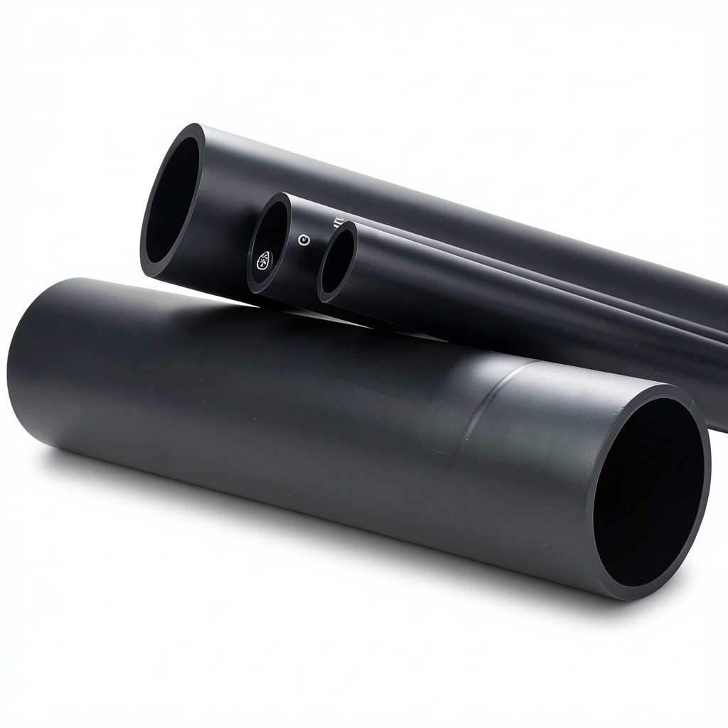 HDPE Pipe 16 Bar Pressure PE 80, Size 225 mm OD SDR 9, Thickness 25.2 mm Black