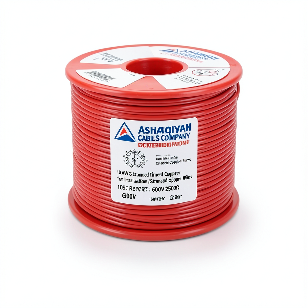 10 AWG Stranded Tinned Copper Wire PVC Insulation 105°C Red 600V 2500ft | Asharqiyah Cables Company for Industry