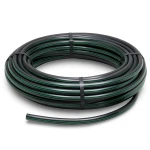 لفة أنابيب HDPE ضغط 15.9 بار PE 63 قطر خارجي 40 مم SDR 7.4 أسود مع خطوط خضراء
