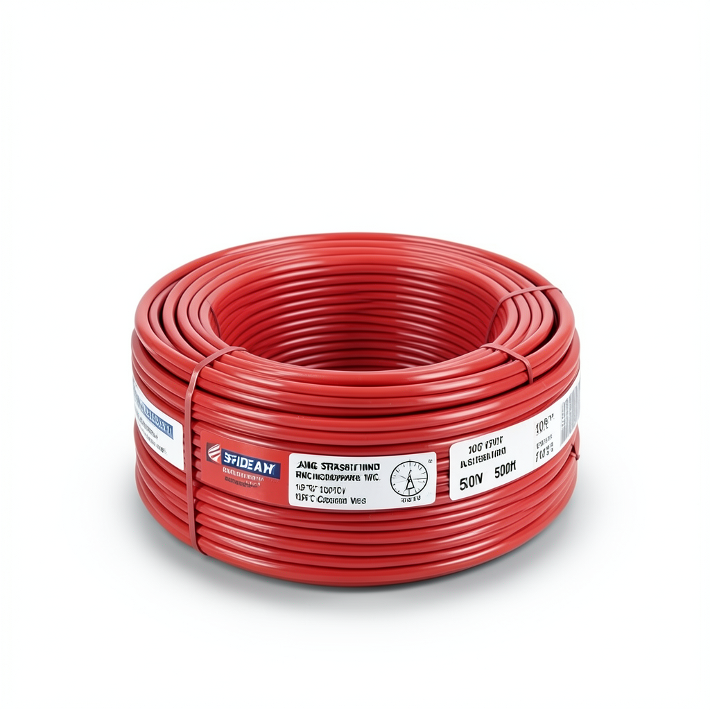 سلك كهرباء نحاس مجدول 2 AWG مطلي بالقصدير معزول PVC 105°C احمر 600 فولت 500 قدم | شركة كابلات الشرقية للصناعة