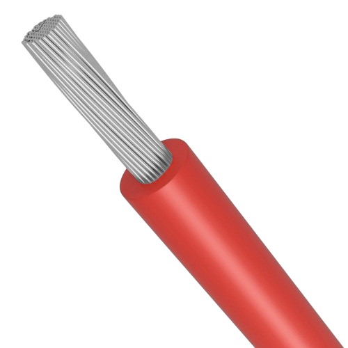 لفة سلك كهرباء نحاس مجدول 1/0 AWG مطلي بالقصدير، معزول PVC 105°C، احمر، 600 فولت، 500 قدم | شركة كابلات الشرقية للصناعة