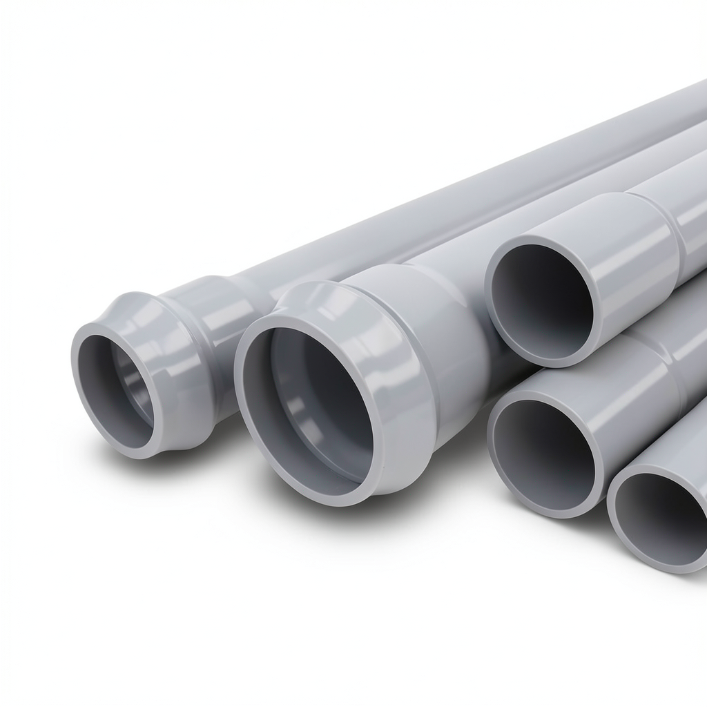 UPVC Pipes Nominal Pressure 16 Bar Outside Diameter 250 mm Thickness 14.8 mm Gray