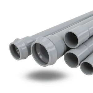 UPVC Pipes 16 Bar Pressure 400 mm Diameter 23.7 mm Thickness Gray