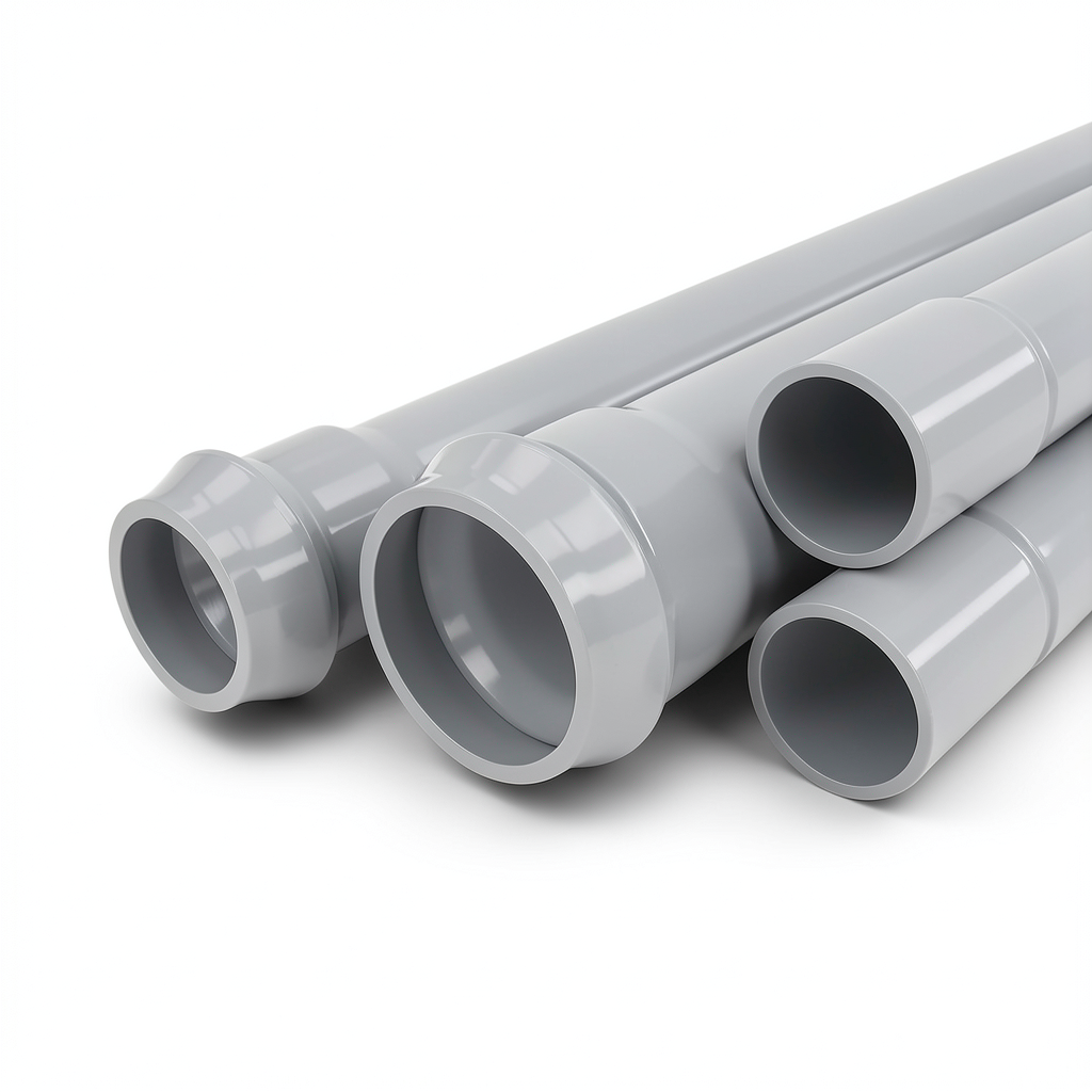 UPVC Pipes Nominal Pressure 16 Bar Outside Diameter 450 mm Thickness 26.7 mm Gray