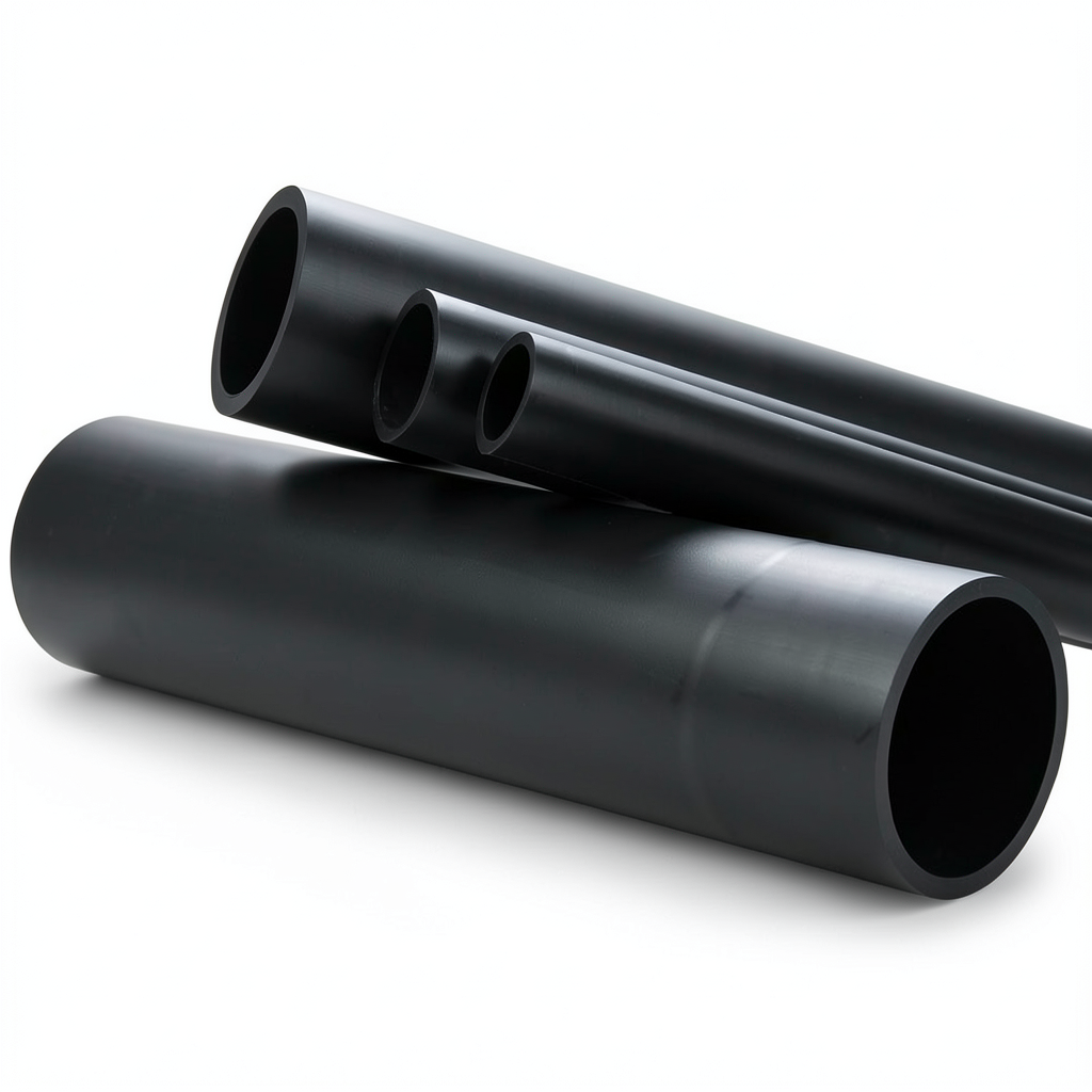 High Density Polyethylene Pipe PN 4 Bar PE 100 OD 1000 mm Black