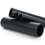 أنابيب HDPE ضغط اسمي 10 بار PE 80 قطر خارجي 450 ملم سماكة 33.1 ملم لون أسود