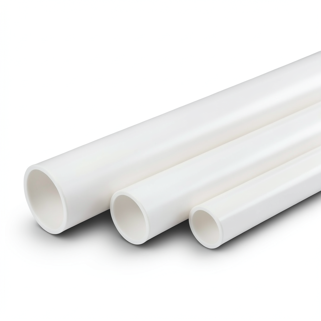 أنابيب UPVC جدول 80 مقاس 5 إنش قطر خارجي 141.3 مم سمك 9.52 مم أبيض