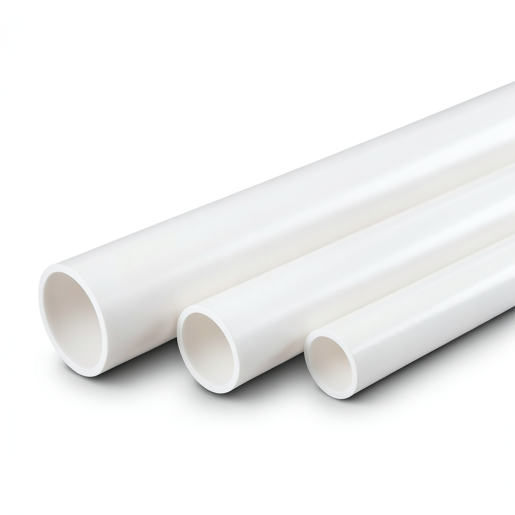 أنابيب UPVC جدول 80 مقاس 5 إنش قطر خارجي 141.3 مم سمك 9.52 مم أبيض