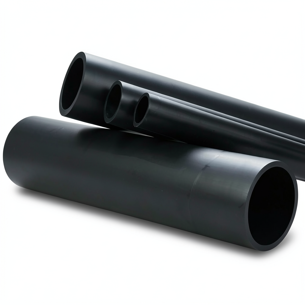 HDPE Pipe Pressure 10 Bar PE 80 Outside Diameter 710 mm Thickness 52.2 mm Black