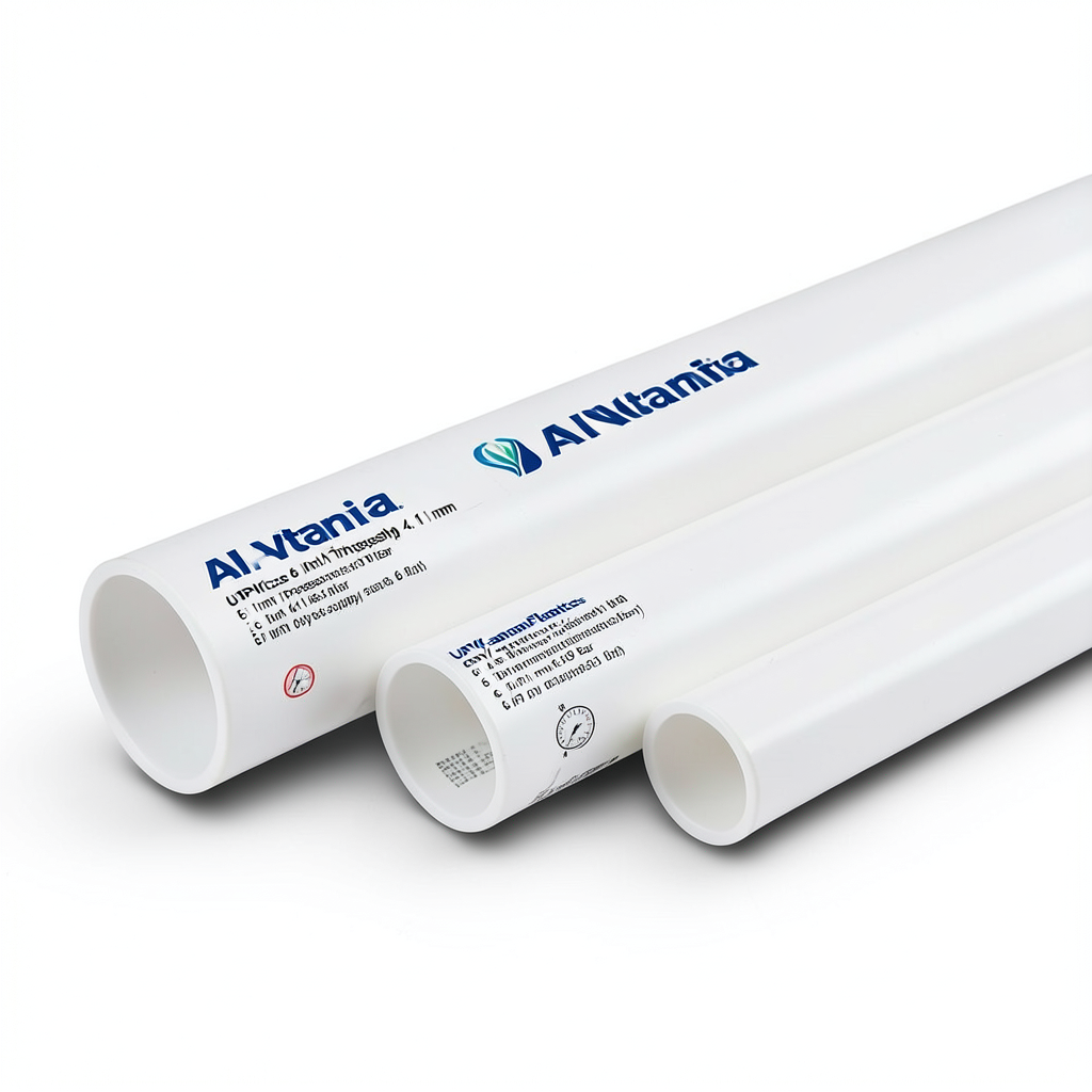 UPVC Pipes 6 Inch Thickness 4.11 mm Pressure 6.9 Bar White | Al Watania Plastics