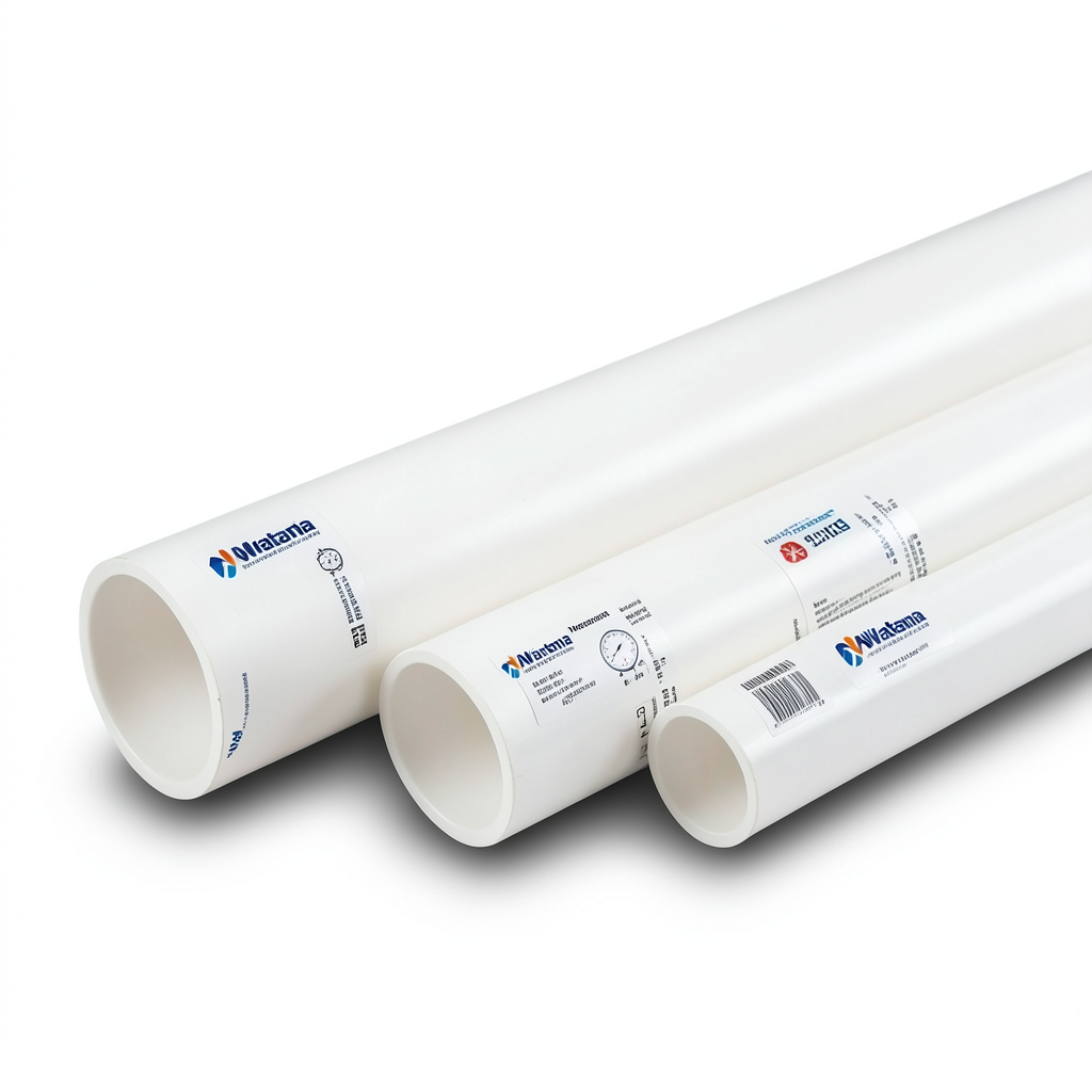 مواسير UPVC ضغط اسمي 8.6 بار مقاس ¼ 1 إنش سمك 52.1 مم لون أبيض | بلاستيك الوطنية