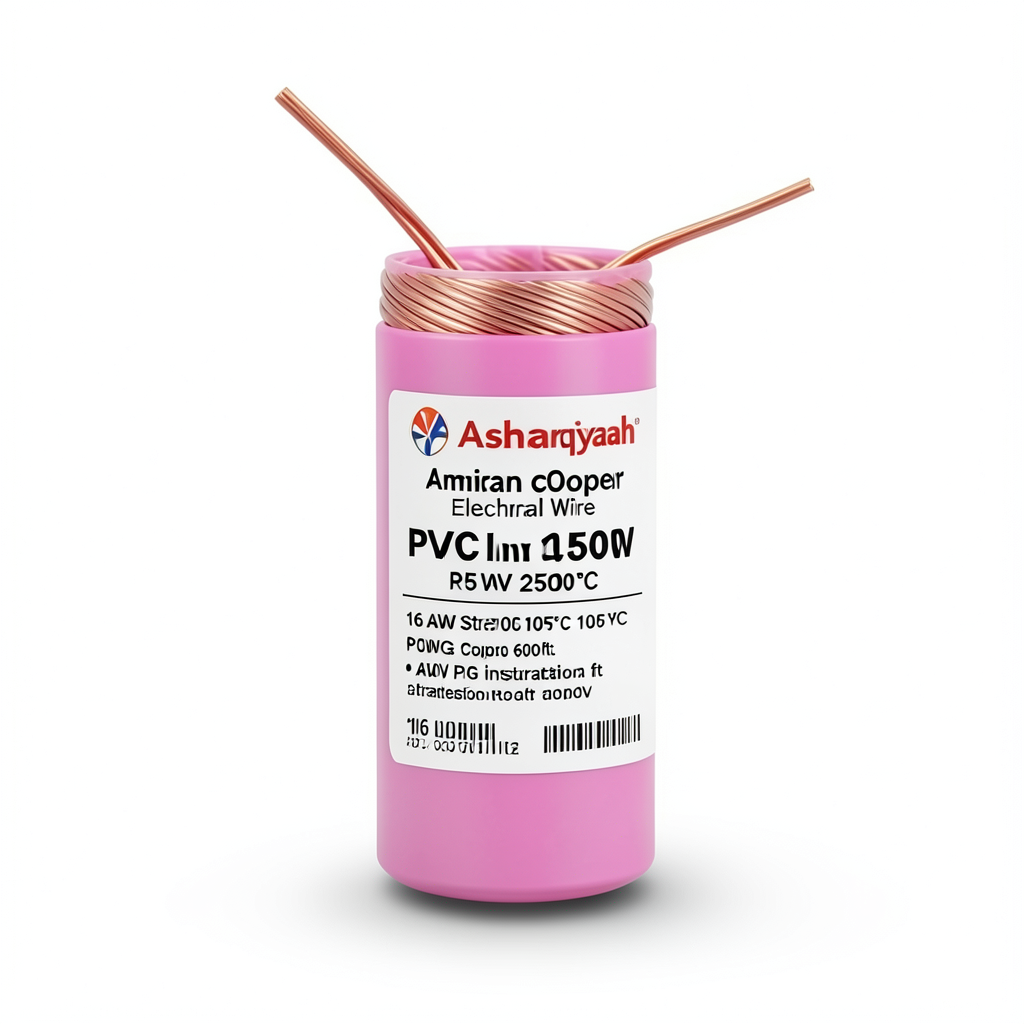 16 AWG Stranded Copper American Electrical Wire PVC Insulated 105°C, Pink, 600V, 2500 ft | Asharqiyah Cables Company for Industry