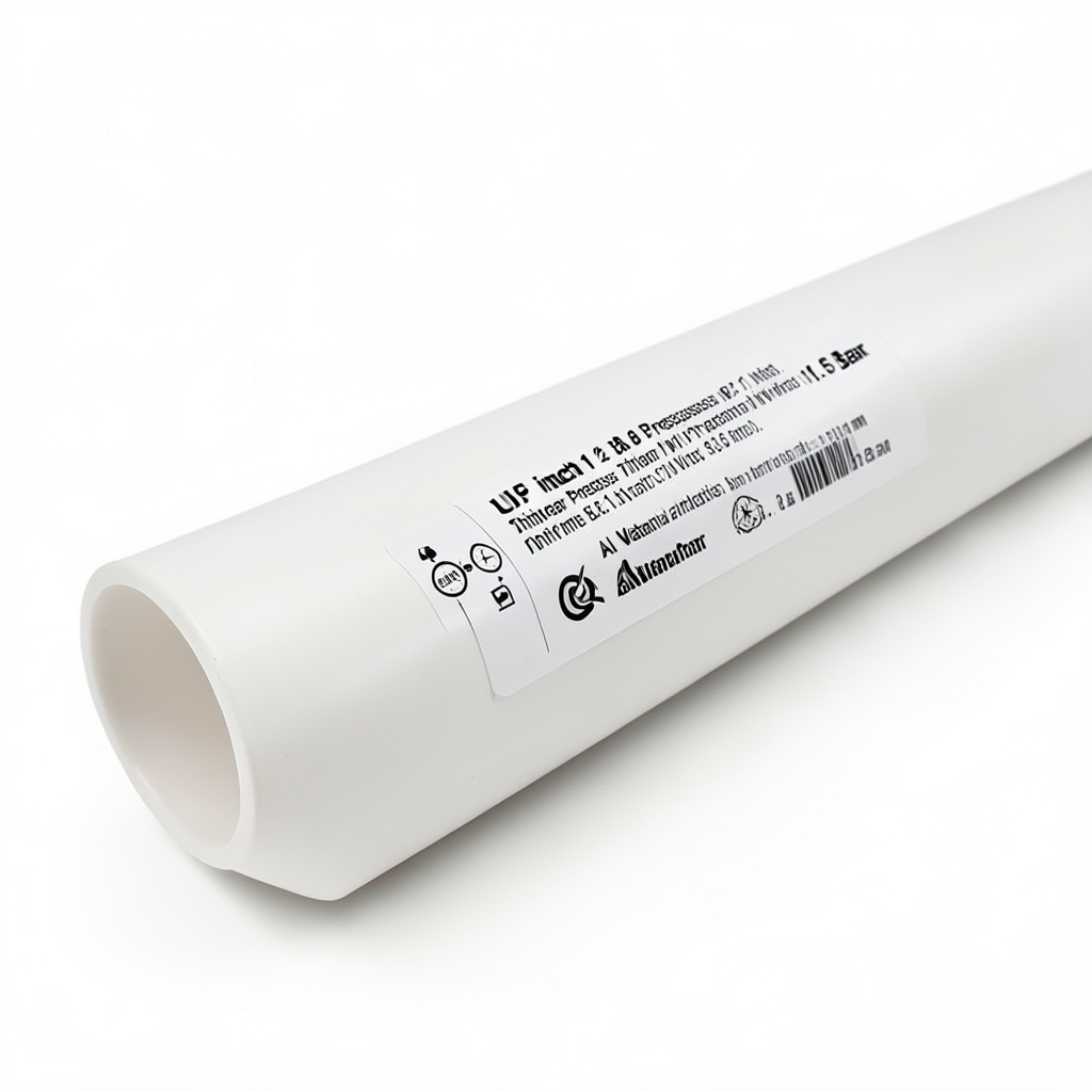 انابيب UPVC ضغط 8.6 بار مقاس ½ 1 إنش سمك 52.1 مم أبيض | بلاستيك الوطنية