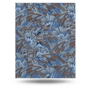 Wall Covering Leaves Design 1.005x53 cm Blue, Model Tribute