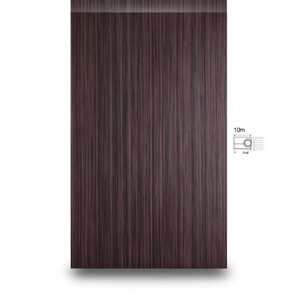 Dutch Wooden Wall Covering 10m x 0.53m, Dark Brown, Model 218390