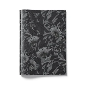 Wallpaper Leaves Design Size 1.005x53 cm Black Color, Model Tribute