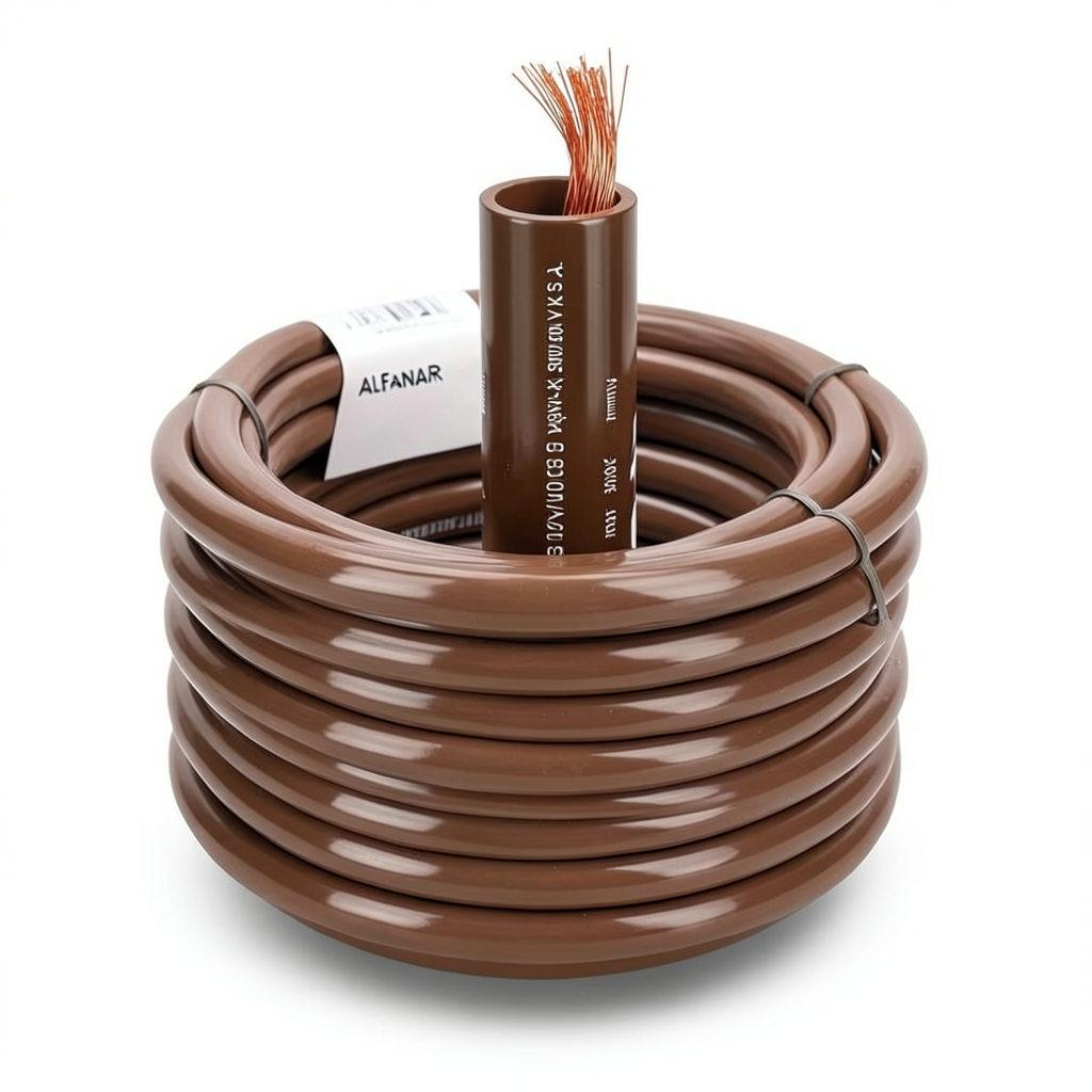 Alfanar 95mm Flexible Copper Electrical Wire PVC Insulation Brown, 600/1000V | Al Fanar