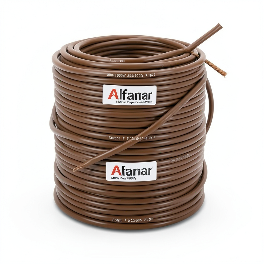 Alfanar 120mm Flexible Copper Electric Wire PVC Insulated Brown, 600/1000V | Al Fanar