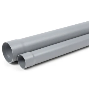 أنابيب بلاستيك UPVC كلاس 4 ضغط PN 10 بار مقاس 50 مم سمك 2.9 مم لون رمادي
