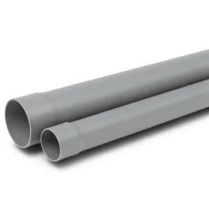 مواسير بلاستيك UPVC كلاس 4 ضغط PN 10 بار مقاس 110 ملم سمك 6.1 ملم لون رمادي
