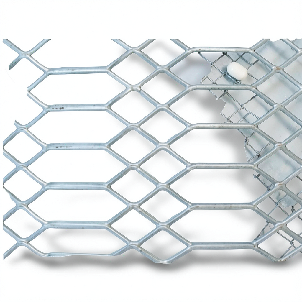 Hot Rolled Expanded Metal Sheet Flattened 2.7 mm Thickness, 1.22 M Width, 1 M Length, Jawhara Shape