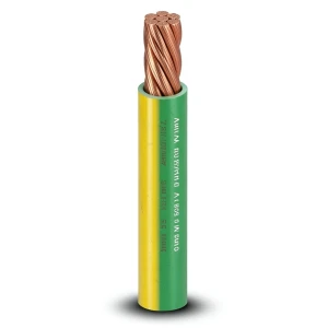 Stranded Electrical Wire 25 mm 450/750V Copper Conductor Heat Resistant PVC Insulated, Yellow/Green | Al Fanar
