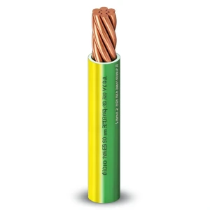 لفة سلك كهرباء 10 مم2 450/750 فولت، موصل نحاس، عازل PVC مقاوم للحرارة، أصفر/أخضر | شركة الفنار
