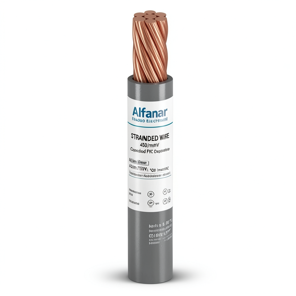 Alfanar Stranded Electrical Wire 400mm2 450/750V Copper Conductor 3.15mm Diameter Heat Resistant PVC Insulation | Al Fanar