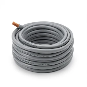 كابل نحاس THHN/THWN عزل PVC 105 درجة مئوية مقاس 5.26 مم² قطر 3.9 مم 600 فولت طول 300 قدم لون رمادي | شركة الفنار