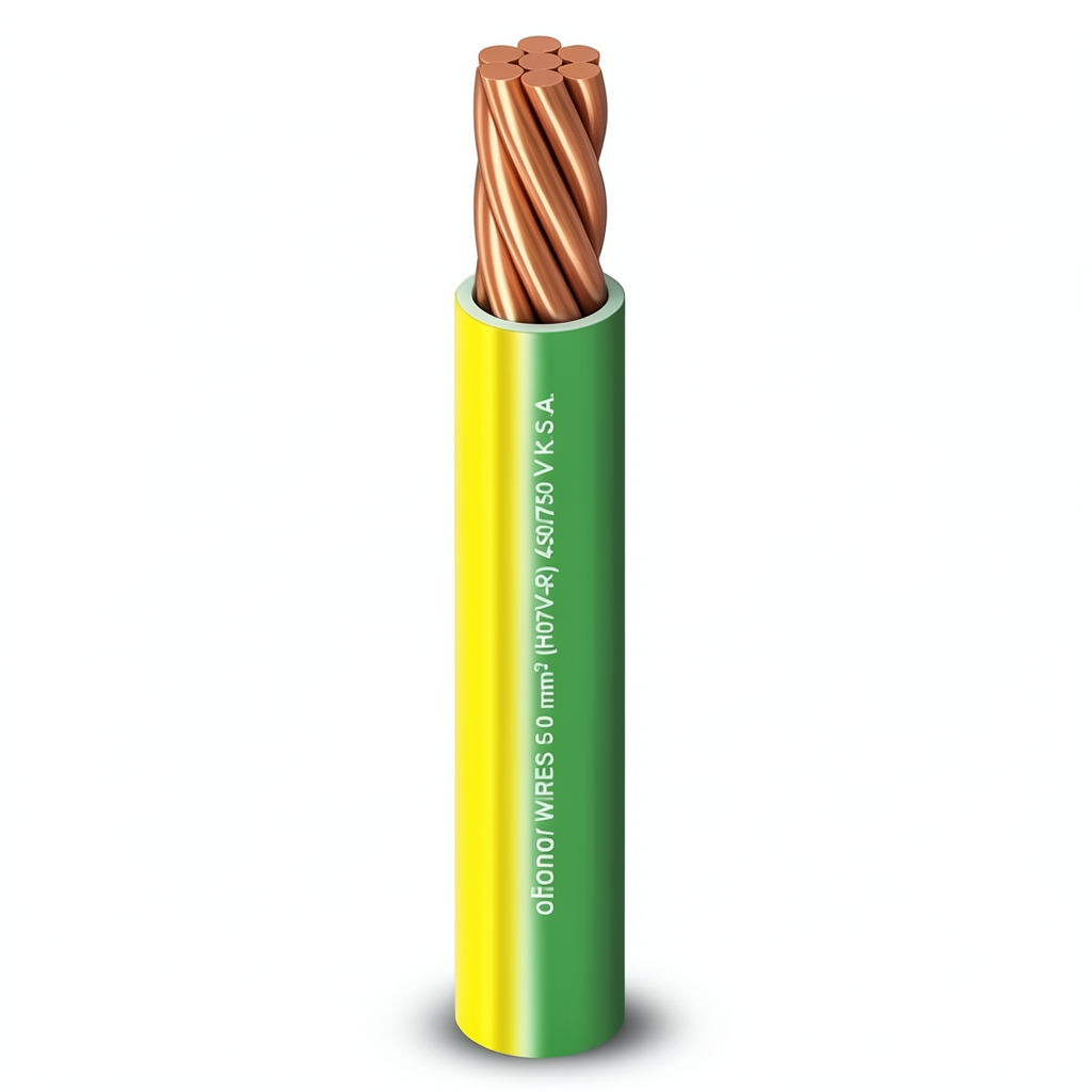 Stranded Electrical Wire 50 sq mm 450/750V Copper Conductor Heat Resistant PVC Insulated | Al Fanar