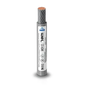 كابل نحاس THHN/THWN عزل PVC 105°C مقاس 5.26 مم² قطر 3.9 مم 600 فولت طول 250 قدم لون رمادي | شركة الفنار