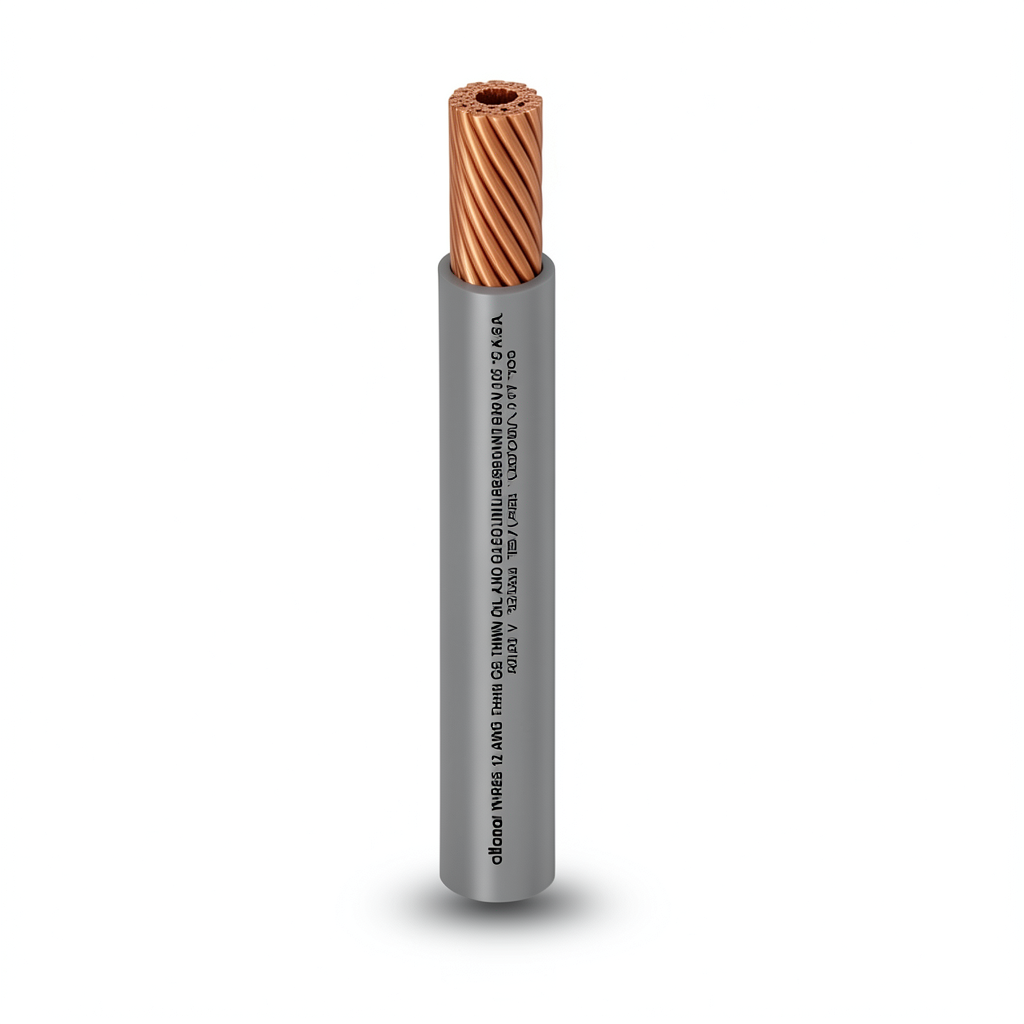 THHN/THWN Copper Cable PVC 105°C Insulation 0.82 mm² 2.2 mm Diameter 600 V 500 ft Gray | Al Fanar
