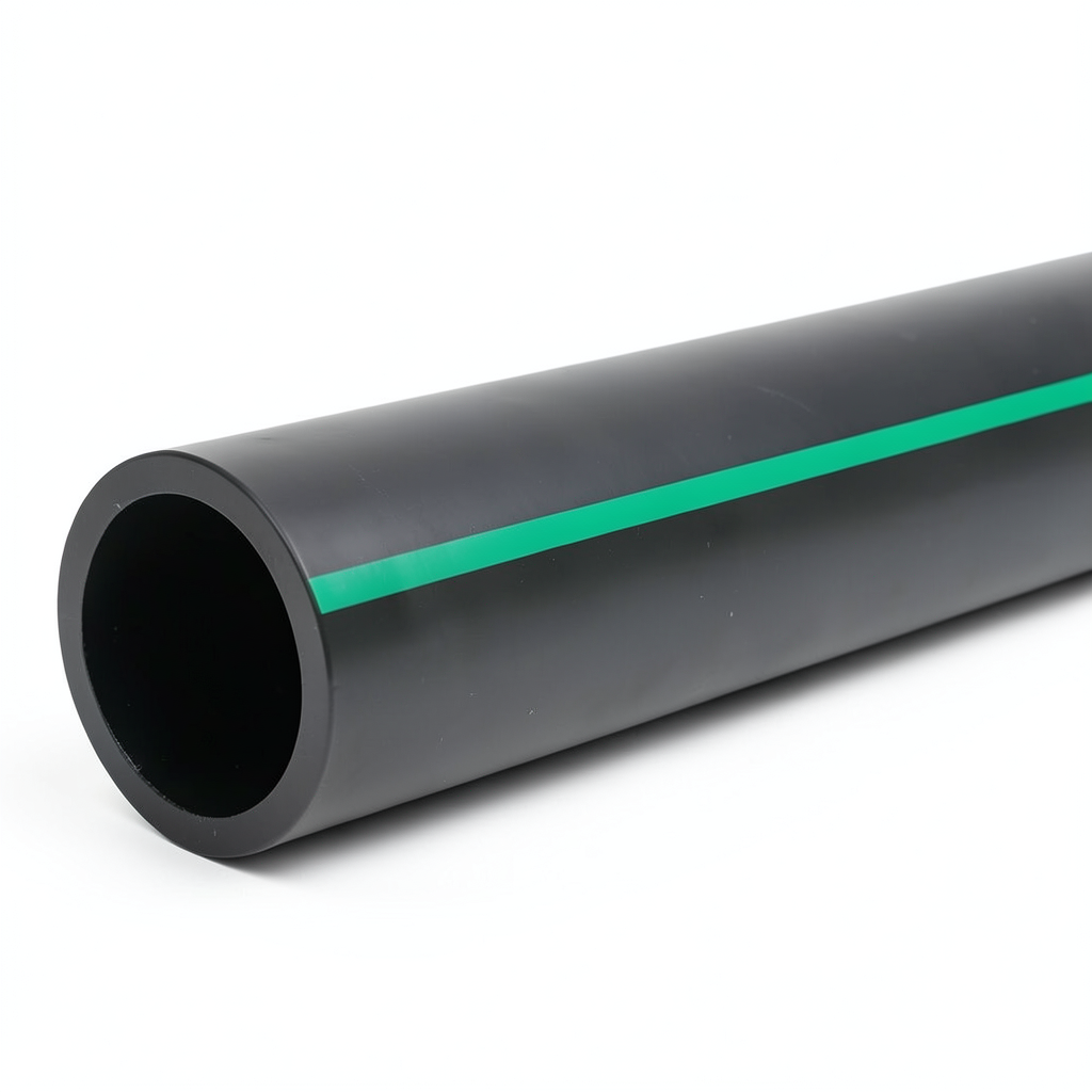 أنابيب HDPE ضغط 10 بار PE 63 قطر خارجي 200 مم SDR 11 لون أسود