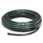 لفة أنابيب HDPE ضغط 15.9 بار PE 63 قطر خارجي 125 مم SDR 7.4 أسود مع خط أخضر