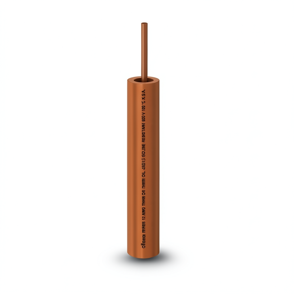 THHN/THWN Copper Cable PVC 105°C Insulation Diameter 2.7 mm 600 V 500 Ft Brown | Al Fanar