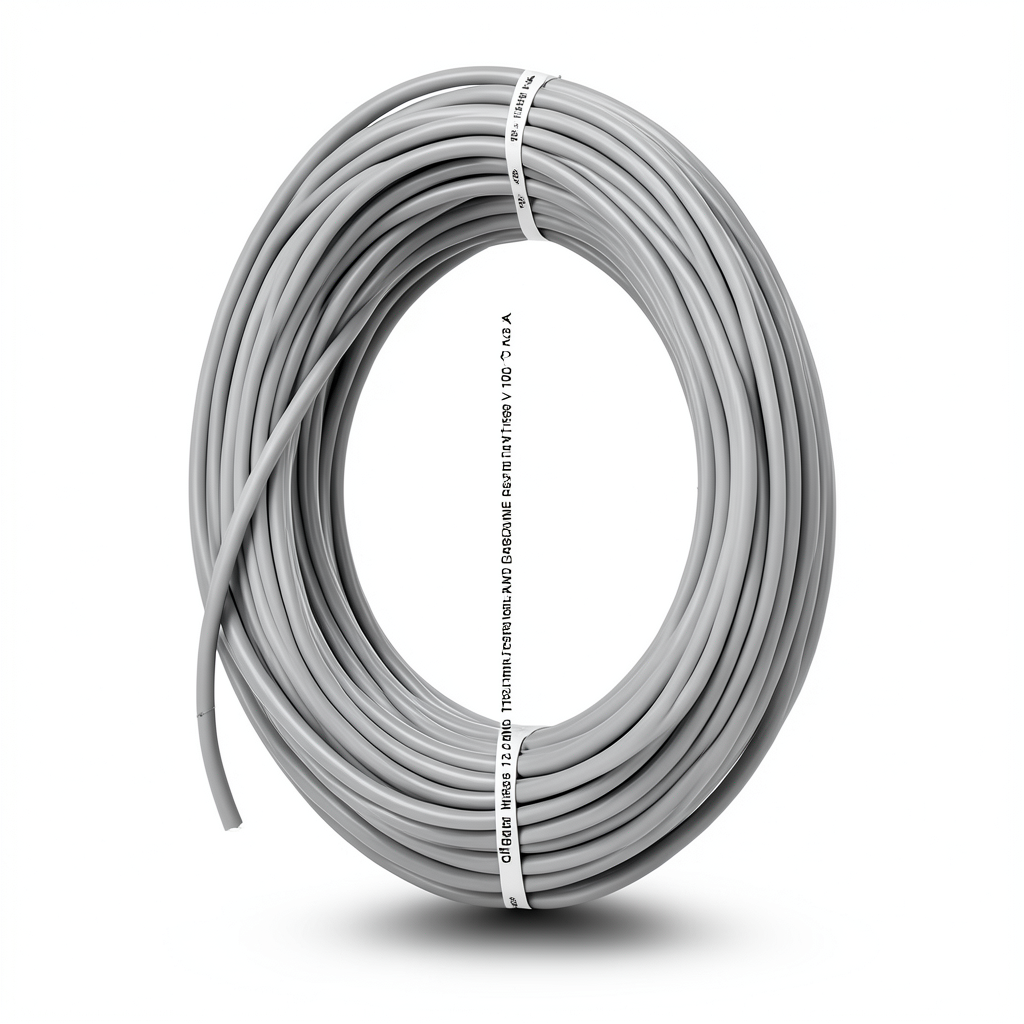 كابل نحاس THHN/THWN معزول PVC 105°C الفنار مقاس 1.31 مم² قطر 2.5 مم 600 فولت طول 250 قدم رمادي | شركة الفنار