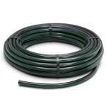 لفة أنابيب بلاستيك HDPE ضغط 3.9 بار PE 63 قطر خارجي 63 مم SDR 21 أسود مع خطوط خضراء