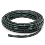 لفة أنابيب بلاستيك HDPE ضغط 3.9 بار PE 63، قطر خارجي 75 مم SDR 21 أسود مع خطوط خضراء