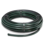 لفة أنابيب HDPE ضغط اسمي 3.9 بار PE63 قطر خارجي 90 مم SDR 21 لون أسود مع خطوط خضراء