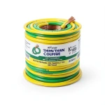 THHN/THWN Copper Cable PVC 105°C Insulation MM 600 Diameter 2.7 mm 600 Volt 300 Feet Yellow with Green | Al Fanar